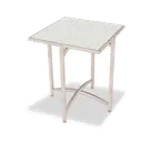 image of Forbes Industries 7027T-42 EcoFlex Elite Trend Series Square Collapsible Table, 30"W x 30"D x 42"H, Trend Material, Stainless Steel Frame