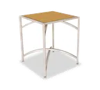image of Forbes Industries 7031L-24 EcoFlex Elite Lam Square Folding Table, 30"W x 30"D x 24"H, Two-Sided Laminate Top, Stainless Steel Frame