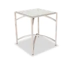 image of Forbes Industries 7031T-48 EcoFlex Elite Trend Series Square Folding Table, 30"W x 30"D x 48"H, Stainless Steel Frame