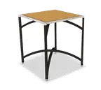 image of Forbes Industries 7032L-36 EcoFlex Elite Lam Series Square Folding Table, 30"W x 30"D x 36"H, Textured Black Steel Frame