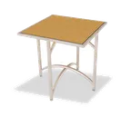 image of Forbes Industries 7035L-30 EcoFlex Elite Lam Square Folding Table, 36"W x 36"D x 30"H, Two-Sided Laminate Top, Stainless Steel Frame