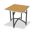 image of Forbes Industries 7036L-30 EcoFlex Elite Lam Series Folding Table, 36"W x 36"D x 30"H, Textured Black Steel, Two-Sided Laminate Top