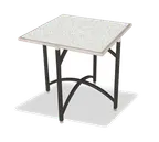 image of Forbes Industries 7036T-48 EcoFlex Elite Trend Series Folding Table, 36"W x 36"D x 48"H, Textured Black, Side Mount, Steel Square Tube