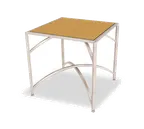 image of Forbes Industries 7037L-30 EcoFlex Elite Lam Square Folding Table, 36"W x 36"D x 30"H, Two-Sided Laminate Top, Stainless Steel Frame