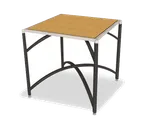 image of Forbes Industries 7038L-36 EcoFlex Elite Lam Series Folding Table, 36"W x 36"D x 36"H, Textured Black Paint, Two-Sided Laminate Top