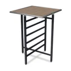 image of Forbes Industries 7063L-36 EcoFlex Fiji Folding Table, 30" x 30" Laminate Top, 36"H, Textured Black Steel