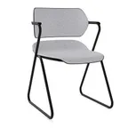 image of Forbes Industries ACA1120## Indoor Stacking Armchair Chair w/ Arms with Arm Caps, Upholstery - Grade 1