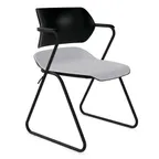 image of Forbes Industries ACAP122## Acton Stacker Upholstered Chair w/ Arms with Arm Caps - Ganging Connector
