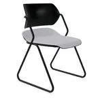 image of Forbes Industries ACLP220## Acton Stacker Upholstered Armless Chair w/ Plastic Glides, Standard Frame