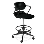 image of Forbes Industries AS015A13H## Acton® Non-Upholstered Caster Base Task Stool with Plastic Back and Seat
