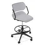 image of Forbes Industries AS125A12H Acton Caster Base Task Stool, Upholstered Back & Seat, Armless, Soft Caster