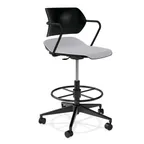 image of Forbes Industries ASP05A12H## Acton Task Stool, Upholstered Seat, Arms, Caster Base, Soft Caster