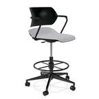 image of Forbes Industries ASP15A14H## Acton Task Stool, Upholstered Seat, Arms with Arm Caps, Soft Caster with Brake