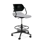image of Forbes Industries ASP25A12H## Acton® Armless Upholstered Seat Task Stool with Caster Base, Soft Caster, Plastic Back