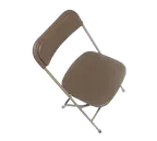 image of Forbes Industries C600BRW/NE EventXpress™ Folding Chair 18 Gauge Steel Brown Plastic Seat