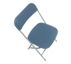 image of Forbes Industries C600SBL/GR Eventxpress™ Folding Chair 18 Gauge Steel Slate Blue Plastic Seat