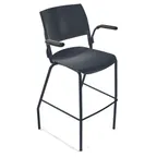 image of Forbes Industries FGC00###### NIMA™ Four Leg Bar Height Chair, Plastic Back & Seat, Stacking, with Arms