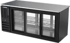 image of Beverage Air BB72HC-F-GS-PT-B Pass-Thru Cooler, 72W×34-1/8D×34H, 23.6cuft, 6 Doors, R290, 1/3 115V