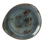 image of Steelite 11300520 - 12" x 10.9" x 1.1" Freeform Ceramic Plate, Blue, Oven Safe to 530°F - 1 Dozen