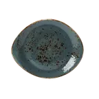 image of Steelite 11300521 Blue Ceramic Plate, 10" x 8.125" x 1.0", Narrow Rim, Oven Safe 530°F - 1 Dozen
