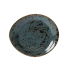 image of Steelite 11300522 Blue 6" x 5.25" x 0.75" Ceramic Plate, Narrow Rim, Oven Safe 530°F – 1 Dozen