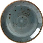 image of Steelite 11300544 Coupe Plate, 11" x 0.75" Ceramic, Blue Rim, Vitrified, Oven Safe 530°F - 1 Dozen