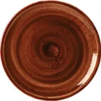 image of Steelite 11330544 Coupe Plate, 11.0" x 0.75" Terracotta Ceramic Rim, Oven Safe to 530°F - 1 Dozen