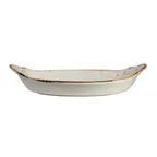 image of Steelite 11550320 - Oval Gratin Dish, 12"x6.5"x2.5", 27.5 oz White Ceramic, Oven Safe 530°F - 1 Dozen