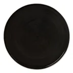 image of Steelite 12050635 - 11.25" Round Black Vitrified China Plate, Stackable, Nyx, 0.5" Height - 6/Case