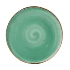image of Steelite 12130635 - Aqua Round Stack Plate, 11.25" x 0.5" Ceramic, Oven Safe to 530°F, 6/Case
