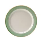 image of Steelite 15290211 Slimline Round Dish 9" x 0.875" Green Alumina, Rim, Oven Safe 530°F/275C - 24/Case