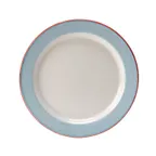 image of Steelite 15310211 Round China Plate, 9.0" x 0.875", Blue Medium Rim, Oven Safe 530°F/275°C - 24/Case