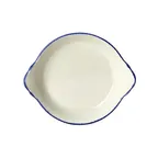 image of Steelite 17100191 - Round Au Gratin Dish, 5.75" x 1.625" (6.5 oz), Blue China, Oven Safe - 36/Case