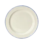 image of Steelite 17100209 Slimline Plate 10.63" x 0.88" Dapple Blue Round Vitrified Oven Safe 530°F - 24/Case
