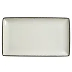 image of Steelite 17560618 Dapple Charcoal Rectangle Platter, 8" x 4", China, Oven Safe 530°F - 6/Case