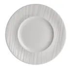 image of Steelite 4412RF002 Wide Rim 11" Bone China Plate, Ruche Folio Pattern, Dishwasher Safe - 1 Dozen