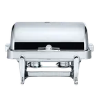 image of Steelite 5370S541 Chafing Dish, 9 Qt (2.25 Gal), 17.75" x 16.75", Cover, 18/10 Stainless Steel