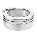 image of Steelite 5370S554 Induction Chafing Dish, 5 Qt, 14.75" x 18.875" x 6.75", Cover, Stainless Steel