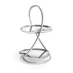 image of Steelite 5977RW106 Two‑Tier Stand, 5.0" x 5.0" x 8.5", 18/10 Steel, Silver, Drift Robert Welch