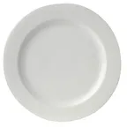 image of Steelite 61101ST0253 Avalon 10.25" Round Bone China Plate, Wide Rim, Oven Safe to 500°F - 1 Dozen