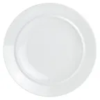 image of Steelite 61102ST0354 - 10.25" Round China Plate Wide Rim, Royal Porcelain, Oven Safe to 500°F, 1 Dozen