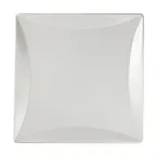 image of Steelite 61105ST0506 Square Plate 10.875" Bone China, Embossed Rim, Oven Safe 500°F - 1 Dozen