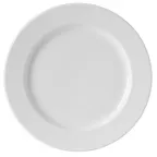 image of Steelite 62101ST0644 - 8.25" Round Plate, Porcelain with Wide Rim, Oven Safe to 500°F - 24/Case