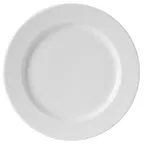 image of Steelite 62101ST0645 Cadence 6.375" Round Porcelain Plate, Wide Rim, Oven Safe to 500°F - 36/Case