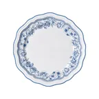 image of Steelite 62528FP811 Plate, 10.25" Round Porcelain, Hannah Blue Folio Design, Scalloped Edge - 1 Dozen