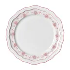 image of Steelite 62532FP810 - 11.25" Round Rim Plate, Porcelain, Giselle Rose, Scalloped Edge - 1 Dozen