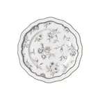 image of Steelite 62536FP812 - 9" Round Porcelain Plate, Adelina Marisa Slate Folio Scalloped, 1 Dozen
