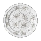 image of Steelite 62541FP810 - 11.25" x 1.125" Round Porcelain Plate,Scalloped,Adelina Slate Finish - 1 Dozen