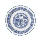 image of Steelite 62548FP811 Plate, 10.25" Round Porcelain in Willow Blue Folio, Scalloped Edge - 1 Dozen