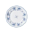 image of Steelite 62557FP812 - 9" Round Porcelain Plate, Camille Blue Scalloped Edge, Adelina Folio - 1 Dozen